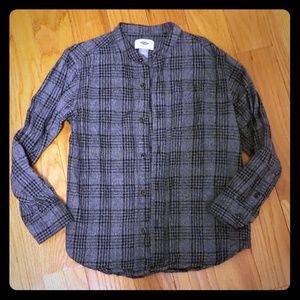 Old navy collarless button down